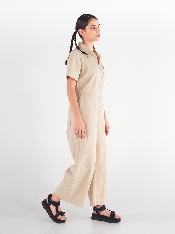 Stella Jumpsuit | Oatmilk White